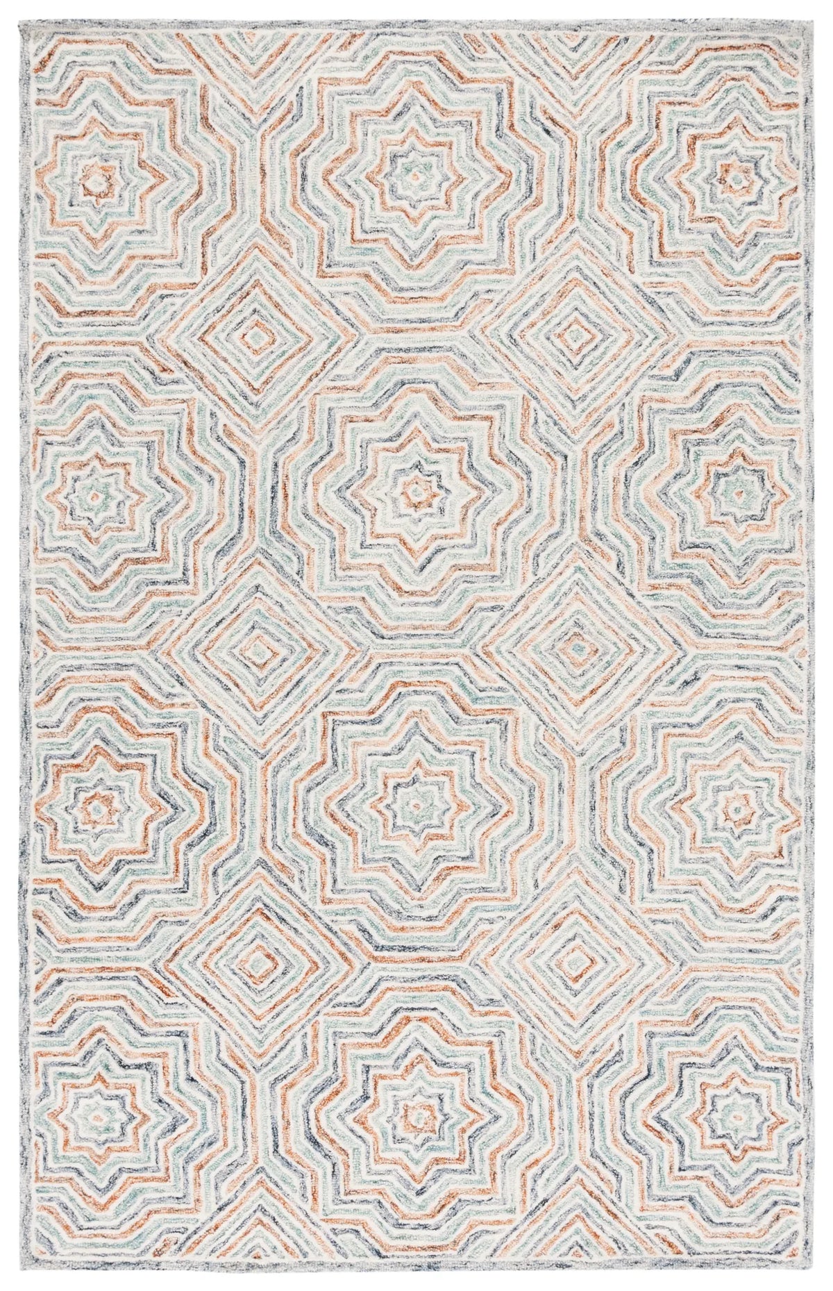 Safavieh Capri 4'-0" x 6'-0" Rug in Blue / Rust