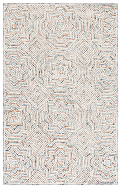 Safavieh Capri 4'-0" x 6'-0" Rug in Blue / Rust