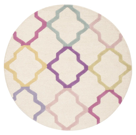 Safavieh Safavieh Kids 5'-0" x 5'-0" Rug in Ivory / Multi