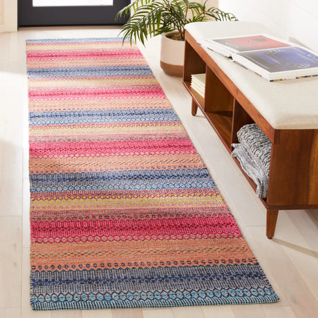 Safavieh Montauk 2'-3" x 9'-0" Rug in Blue / Red
