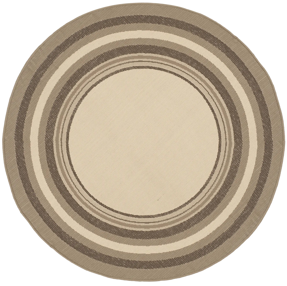 Safavieh Courtyard 5'-3" x 5'-3" Rug in Beige / Dark Beig