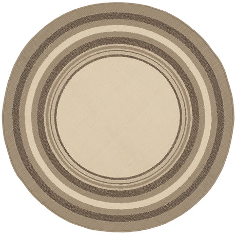 Safavieh Courtyard 5'-3" x 5'-3" Rug in Beige / Dark Beig