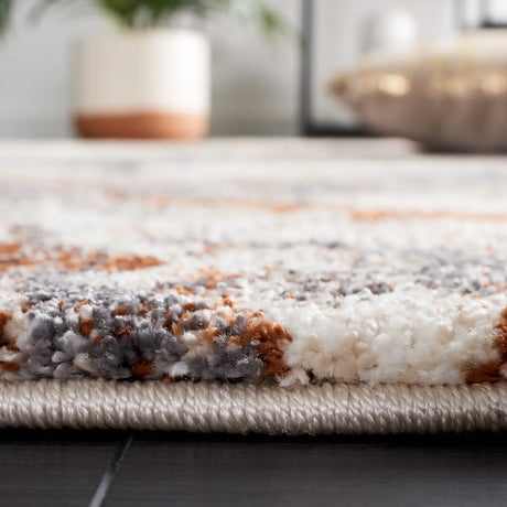 Safavieh Cyrus Shag 4'-5" x 6'-5" Rug in Grey / Rust