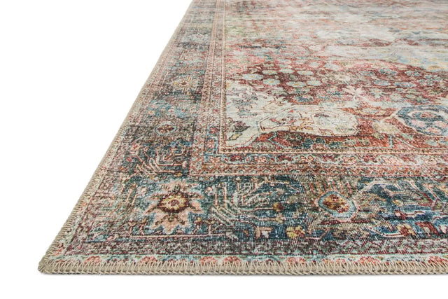 Loloi Loren Lq-14 Brick / Multi Rugs - rug corner