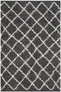Safavieh Sgd-Dallas Shag 4'-0" x 6'-0" Rug in Dark Grey / Ivory