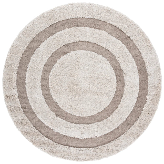 Safavieh Florida Shag 6'-7" x 6'-7" Rug in Beige / Dark Beig