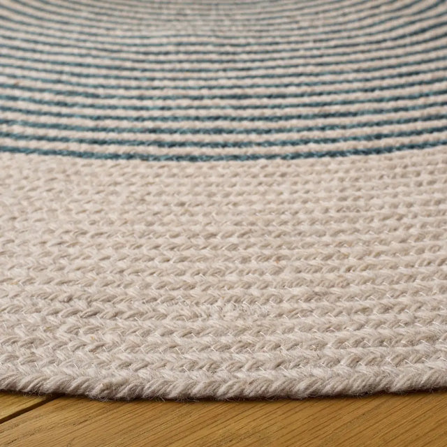 Safavieh Braided 5'-0" x 5'-0" Rug in Ivory / Navy