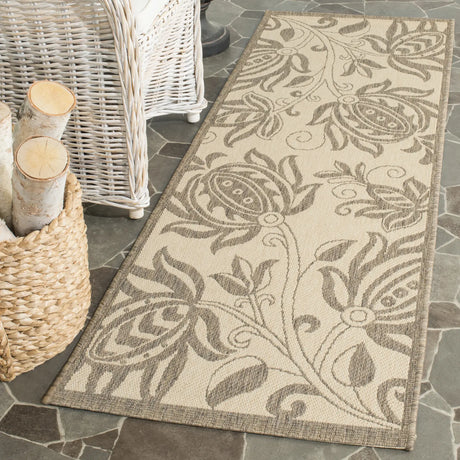Safavieh Courtyard 2'-3" x 10'-0" Rug in Natural / Brown