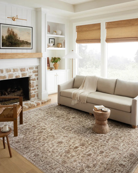 Loloi Sorrento Sor-01 Bark/Natural Rug - room scene 2