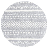 Safavieh Parma Shag 6'-7" x 6'-7" Rug in Grey / Ivory
