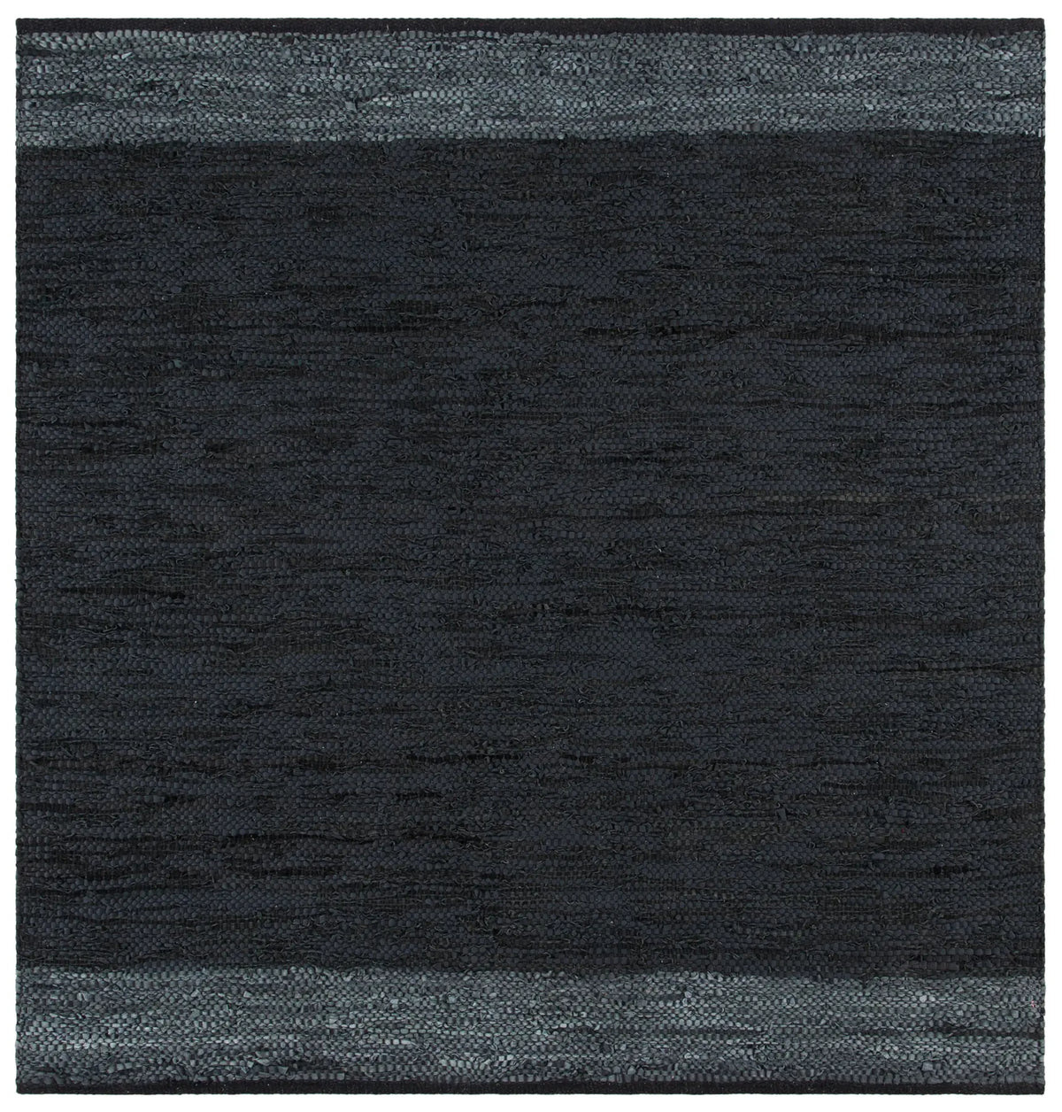 Safavieh Vintage Leather 6'-0" x 6'-0" Rug in Black / Grey