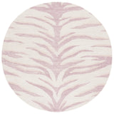 Safavieh Ebony 6'-0" x 6'-0" Rug in Pink / Ivory