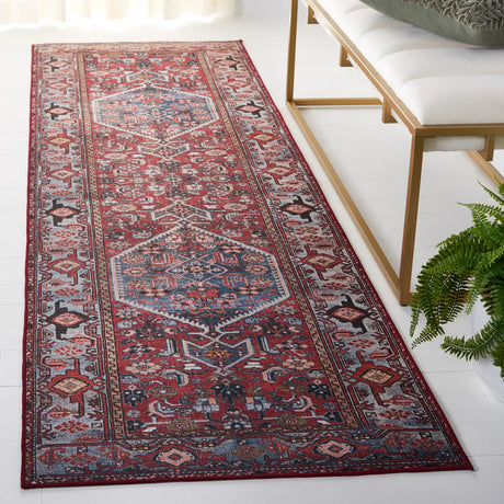 Safavieh Tucson 2'-6" x 8'-0" Rug in Rust / Blue