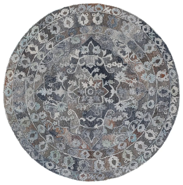 Safavieh Anatolia 6'-0" x 6'-0" Rug in Grey / Ivory