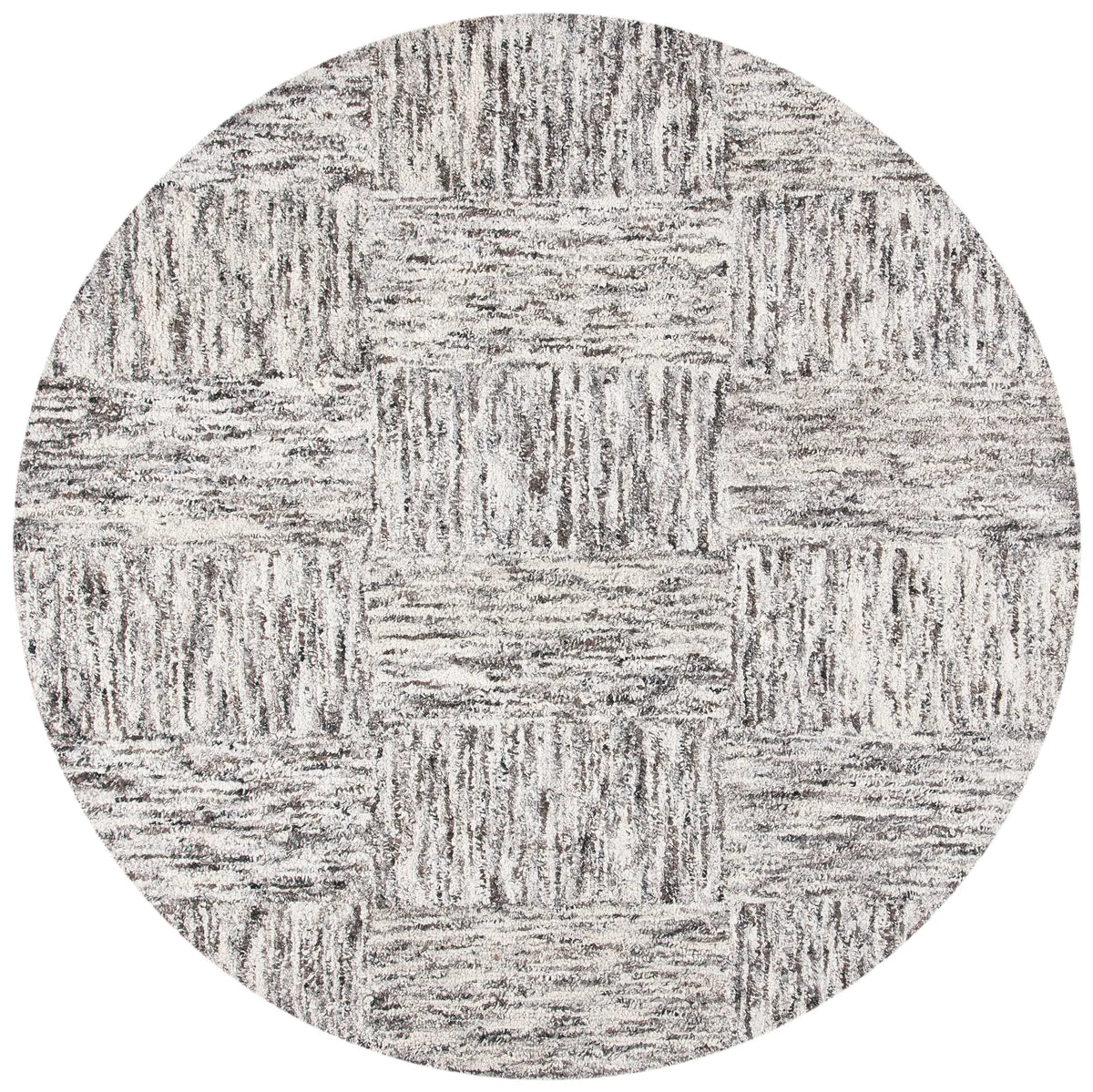 Safavieh Abstract 6'-0" x 6'-0" Rug in Ivory / Charcoal