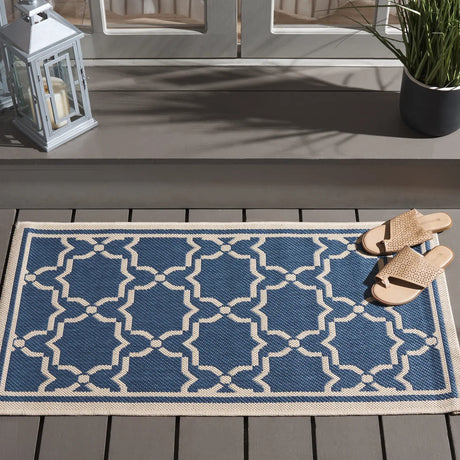 Safavieh Courtyard 2'-0" x 3'-7" Rug in Blue / Beige