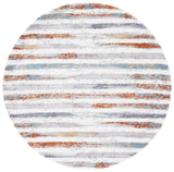 Safavieh Berber Shag 7'-0" x 7'-0" Rug in Blue Rust / Ivory