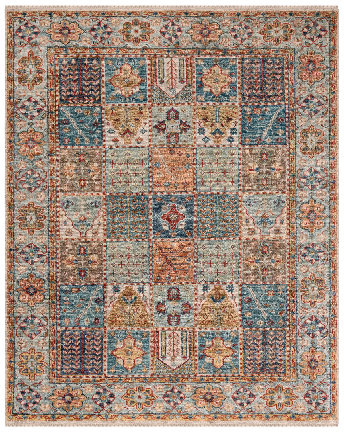 Safavieh Samarkand 10'-0" x 14'-0" Rug in Blue / Rust