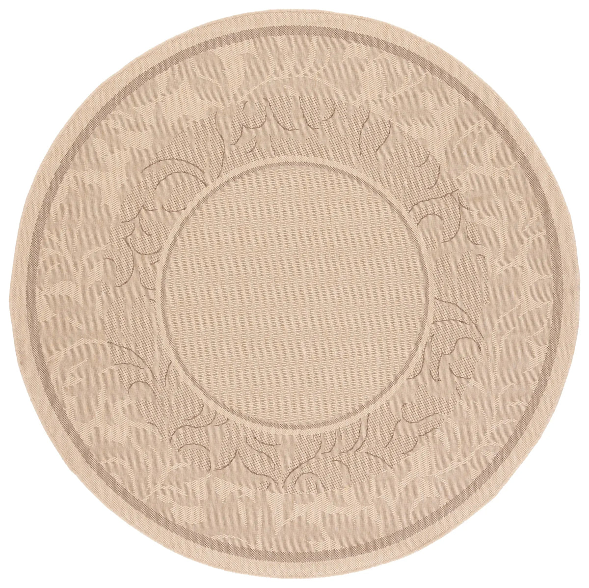 Safavieh Courtyard 6'-7" x 6'-7" Rug in Natural / Brown