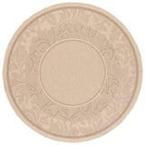 Safavieh Courtyard 6'-7" x 6'-7" Rug in Natural / Brown