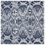Safavieh Ikat 6'-0" x 6'-0" Rug in Blue / Ivory