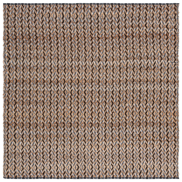 Safavieh Natural Fiber 6'-6" x 6'-6" Rug in Natural / Black