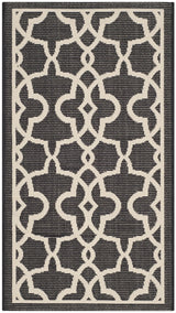 Safavieh Courtyard 2'-0" x 3'-7" Rug in Black / Beige
