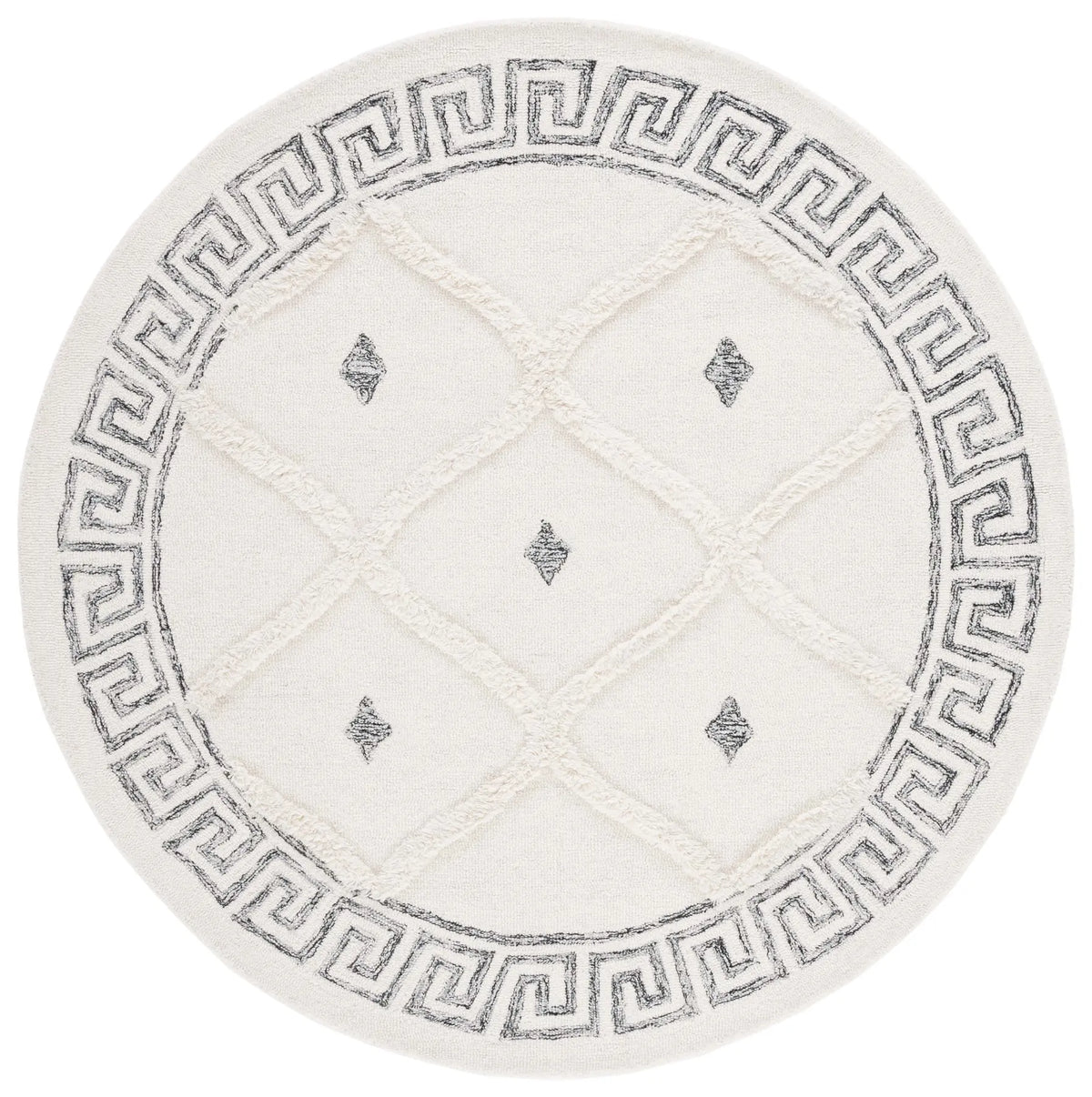 Safavieh Casablanca 6'-0" x 6'-0" Rug in Ivory / Black