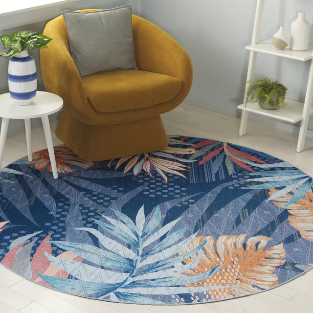 Safavieh Malibu 6'-0" x 6'-0" Rug in Blue / Light Blue