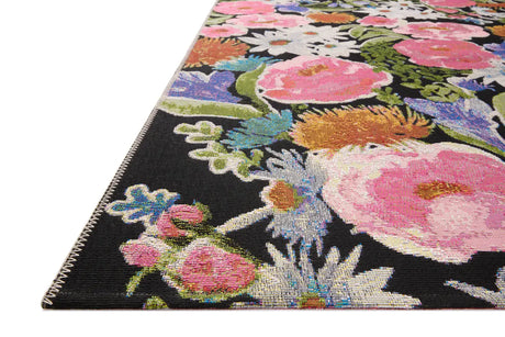 Loloi Botanical Bot-01 Black/Multi Rug - rug corner