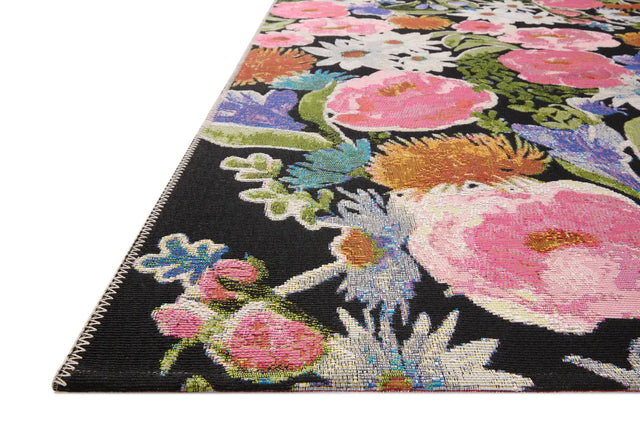 Loloi Botanical Bot-01 Black/Multi Rug - rug corner