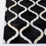 Safavieh Studio Leather 4'-0" x 6'-0" Rug in Black / Beige