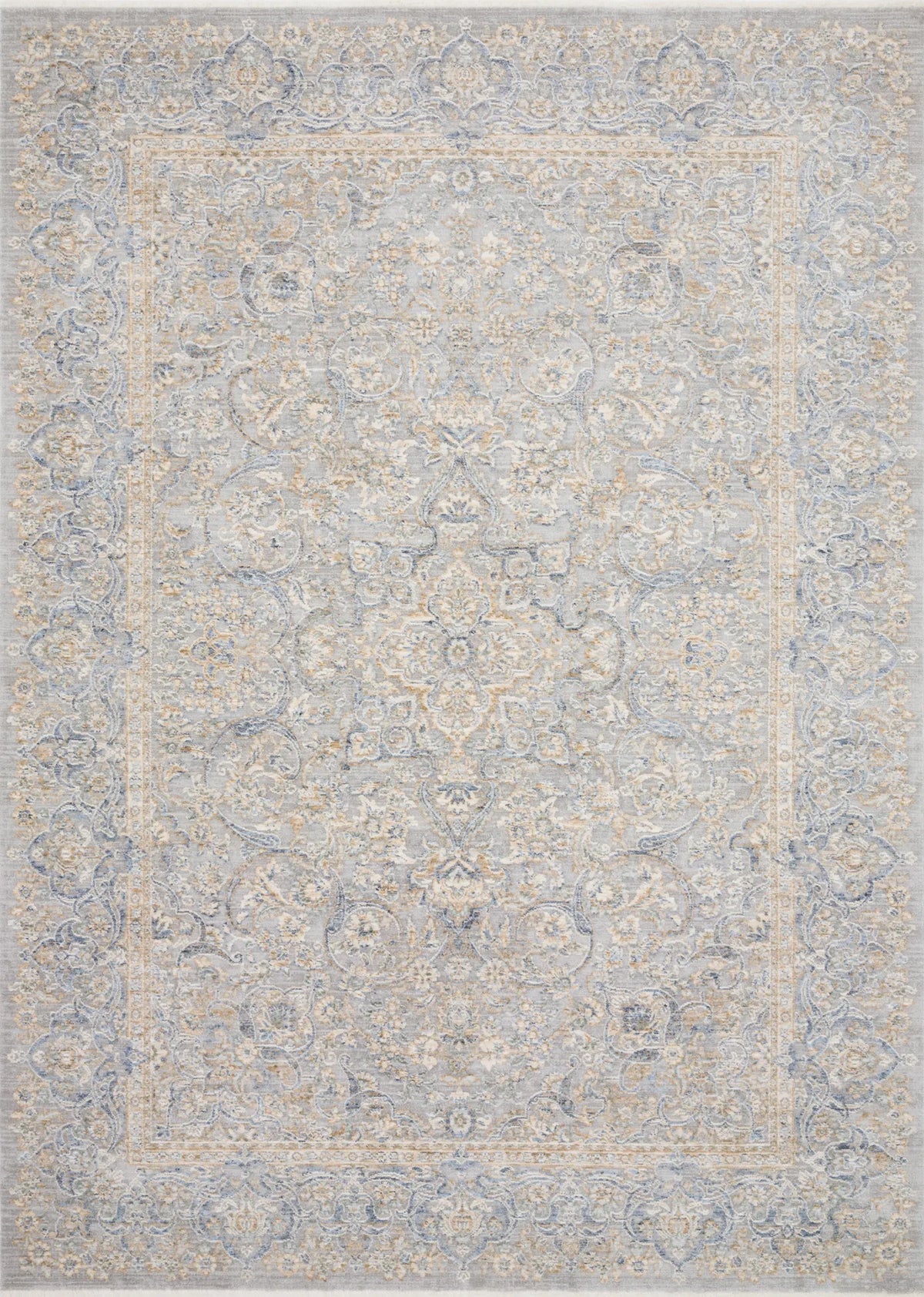 Loloi Pandora Pan-01 Stone / Gold Rugs - main flat
