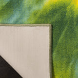 Safavieh Paint Brush 4'-4" x 6'-0" Rug in Green / Orange