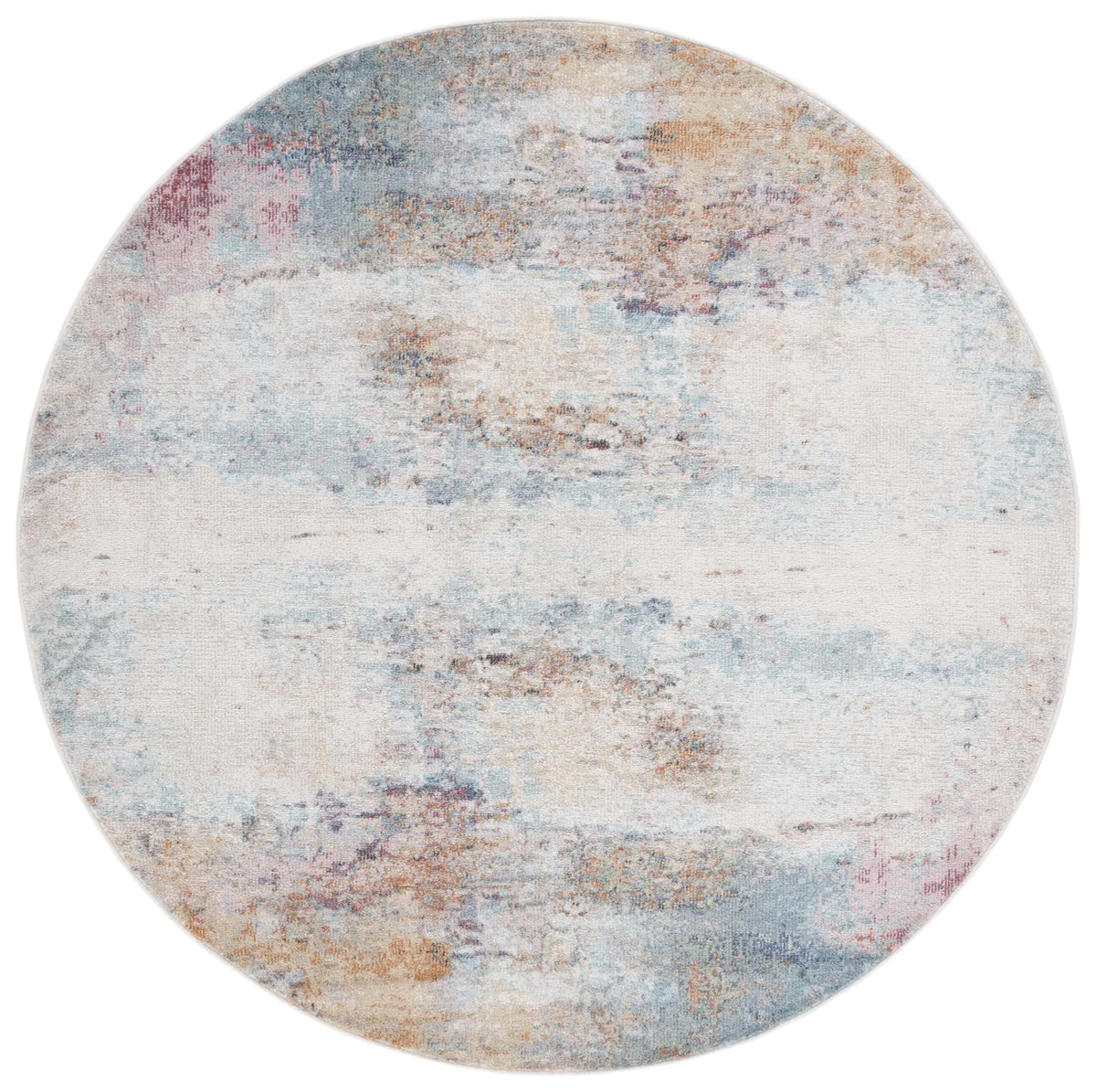 Safavieh Phoenix 500 6'-7" x 6'-7" Rug in Aqua / Gold Rose