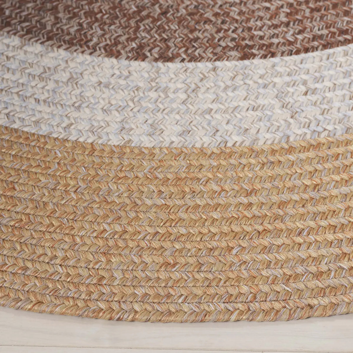 Safavieh Braided 5'-0" x 5'-0" Rug in Brown / Light Brown