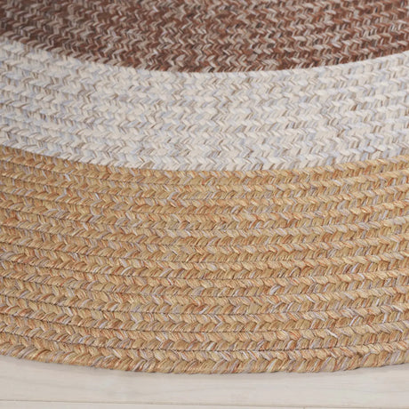 Safavieh Braided 5'-0" x 5'-0" Rug in Brown / Light Brown