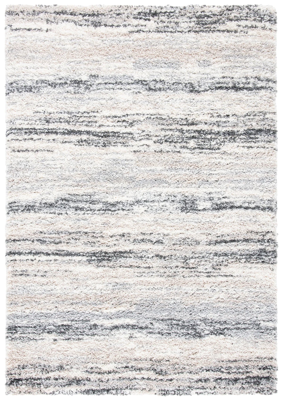 Safavieh Fontana Shag  800 4'-0" x 6'-0" Rug in Ivory / Grey