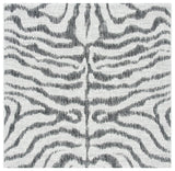 Safavieh Courtyard 6'-7" x 6'-7" Rug in Grey / Black