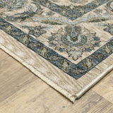 Oriental Weavers Sphinx Aberdeen 070I1 Beige/ Blue Rug - corner detail