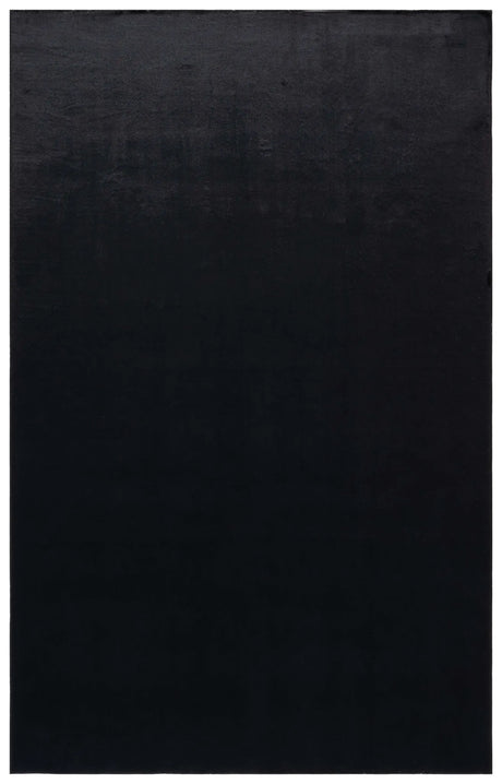 Safavieh Faux Rabbit Fur 4'-0" x 6'-0" Rug in Black