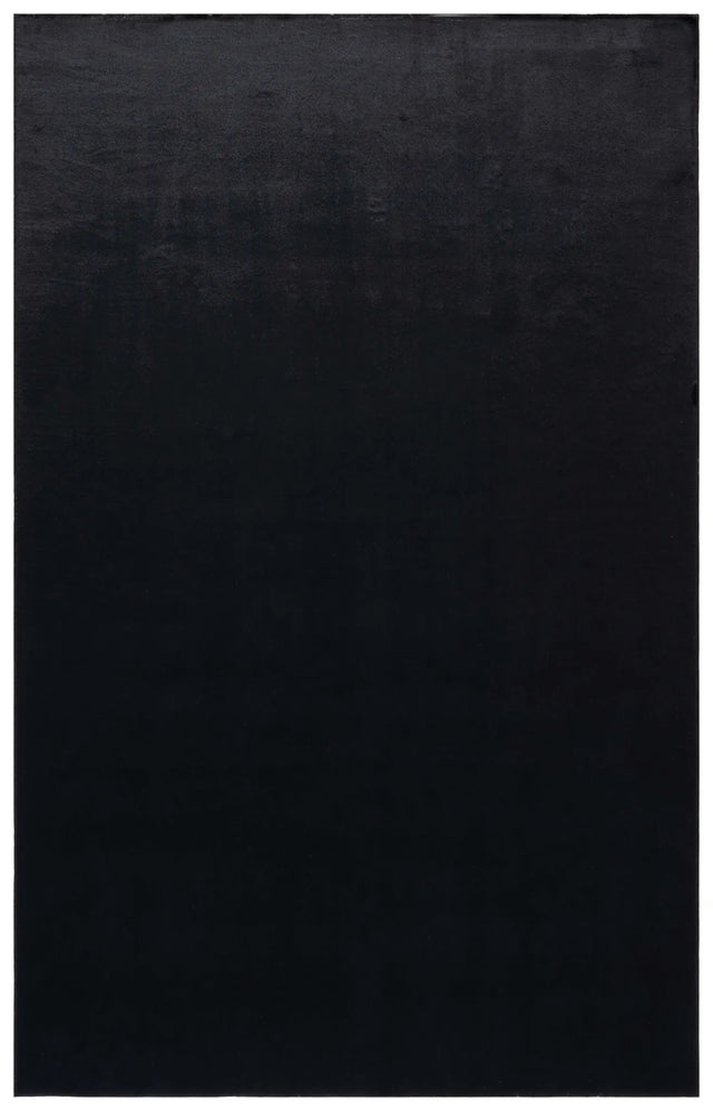 Safavieh Faux Rabbit Fur 4'-0" x 6'-0" Rug in Black