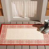 Safavieh Courtyard 2'-0" x 3'-7" Rug in Natural / Red
