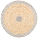 Safavieh Braided 5'-0" x 5'-0" Rug in Silver / Natural