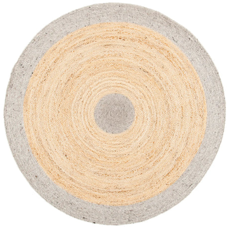 Safavieh Braided 5'-0" x 5'-0" Rug in Silver / Natural
