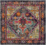 Safavieh Monaco 6'-7" x 6'-7" Rug in Grey / Fuchsia