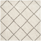 Safavieh Hudson Shag 7'-0" x 7'-0" Rug in Ivory / Grey