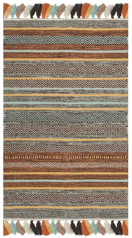 Safavieh Montauk 2'-6" x 4'-0" Rug in Turquoise / Brown
