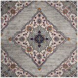 Safavieh Madison 6'-7" x 6'-7" Rug in Light Grey / Fuchsia