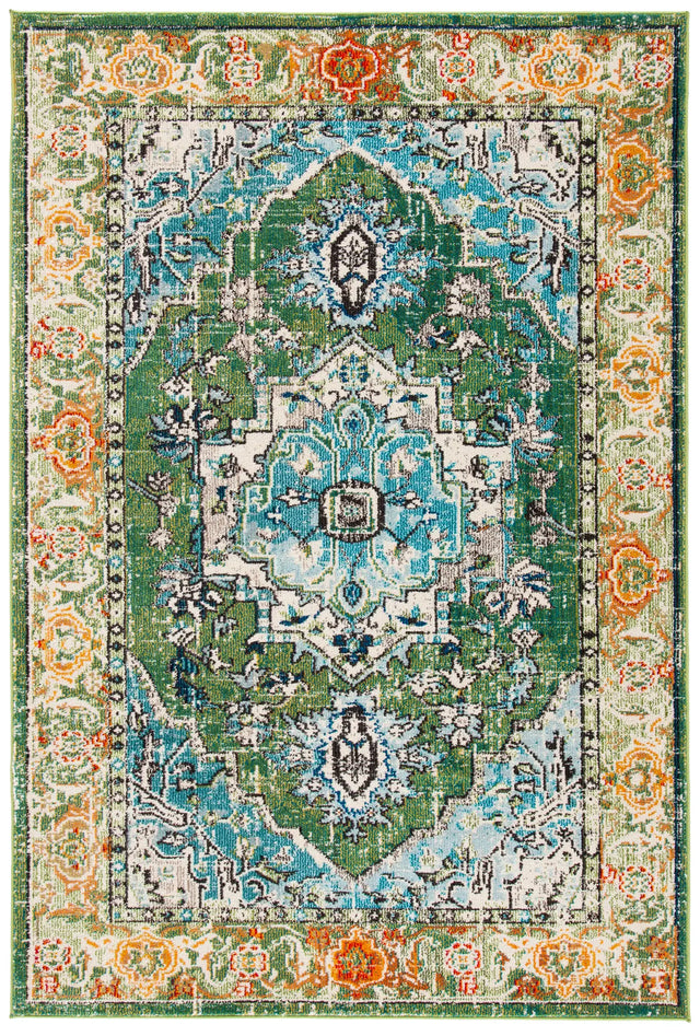 Safavieh Monaco 4'-0" x 5'-7" Rug in Green / Turquoise